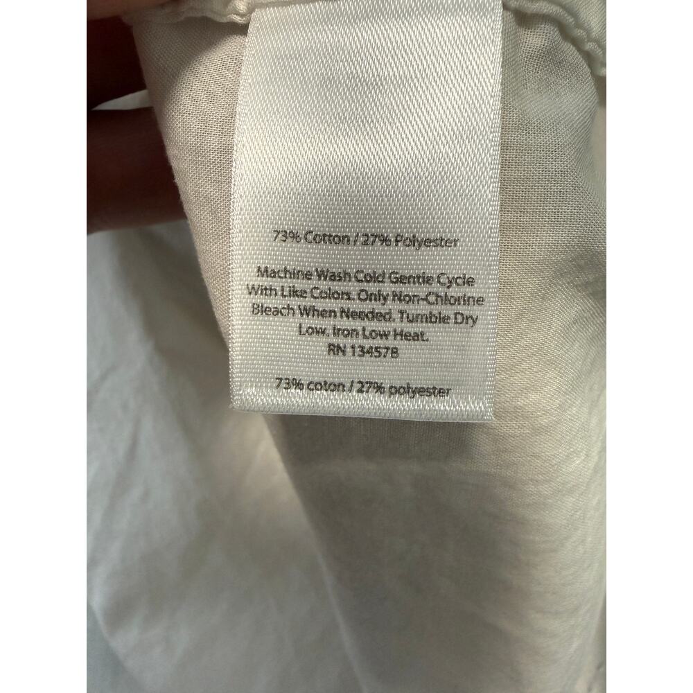 Vineyard Vines Layered Shirt Tail Top Small Beige Long Sleeve - Picture 4 of 7